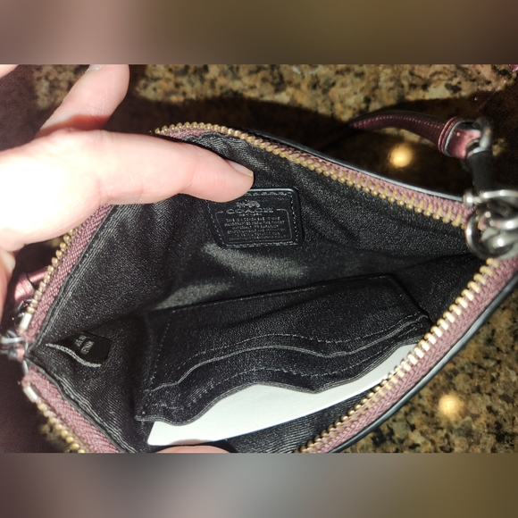 Coach glitter wristlet in metallic cherry - Picture 6 of 16